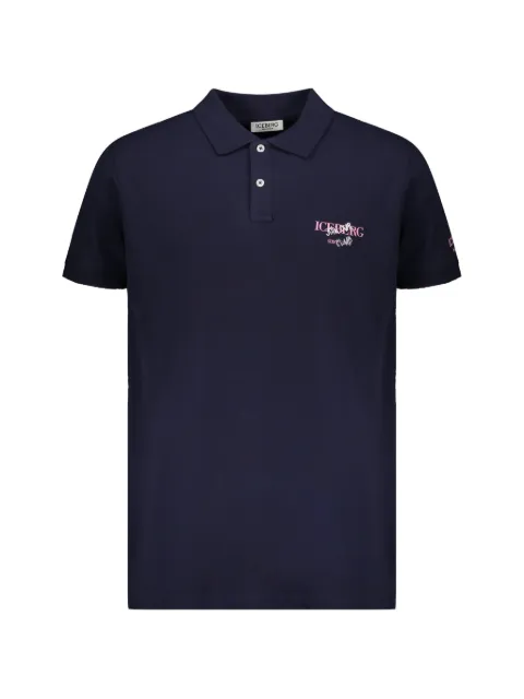 Iceberg logo-print polo shirt Blue ICE26MPL01