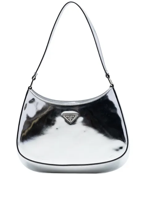 Prada Pre-Owned 2000-2013 Spazzolato Leather Cleo shoulder bag Silver Y1IB5QD8M7EN37O3