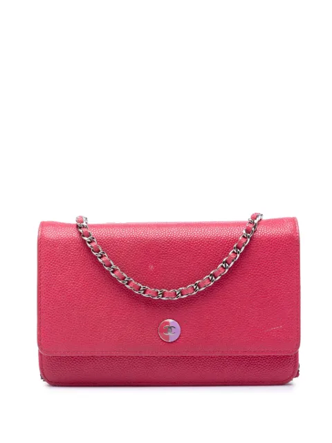 CHANEL Pre-Owned 2012-2013 Caviar Bicolor CC Wallet On Chain crossbody bag Pink Y0UJR15RTGMUIVZ5