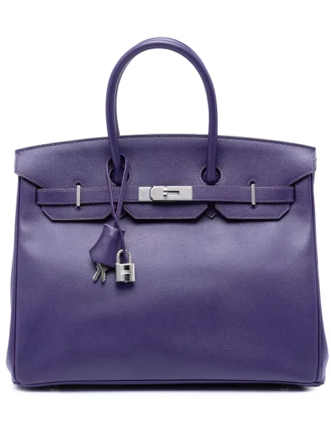 Hermès Pre-Owned 2010 Epsom Birkin Retourne 35 handbag Purple UHFP1ZZ91ZXRU6I7