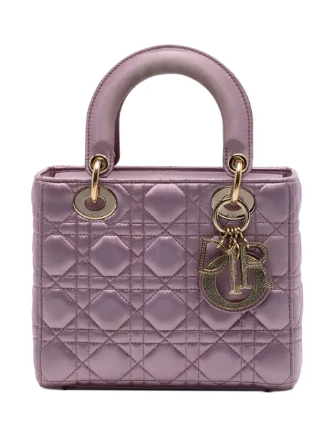 Christian Dior Pre-Owned 2019 Small Satin Cannage Swarovski Lady Dior satchel Pink RHPWHEXHQAI5JHAM