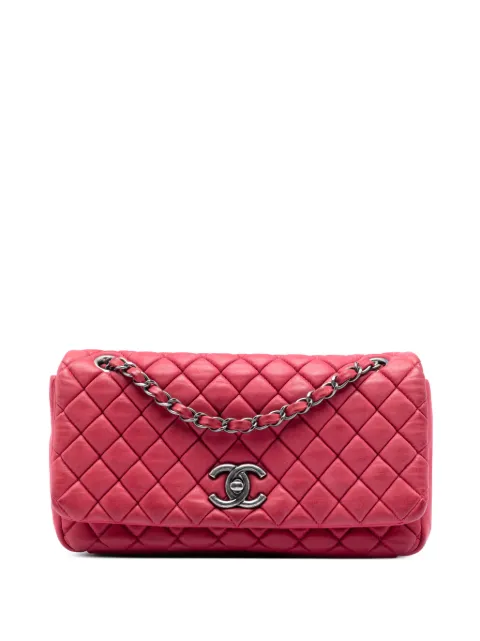 CHANEL Pre-Owned 2012-2013 Small Quilted Iridescent Calfskin New Bubble Flap shoulder bag Red R1U4XE22H84N9RON