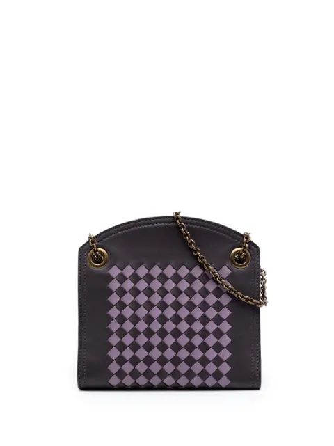 Bottega Veneta Pre-Owned 2012-2026 Nappa Intrecciato Chain Wallet shoulder bag Grey QZS34G0XPUY8VJJX