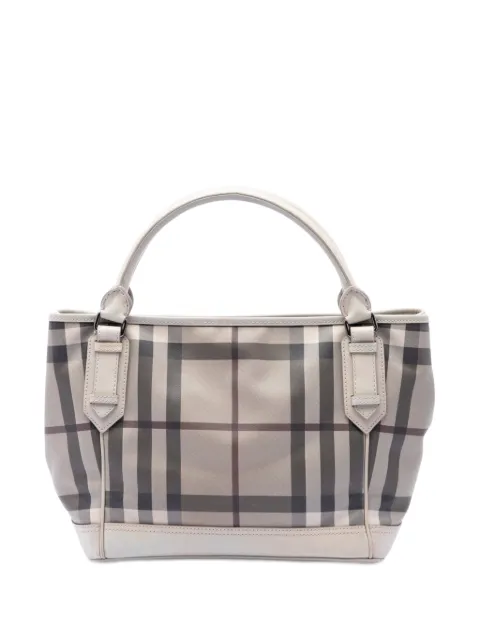 Burberry Pre-Owned 2000-2017 Smoke Check Coated Canvas tote bag Neutrals PRWXXIND2HJ6P1X6