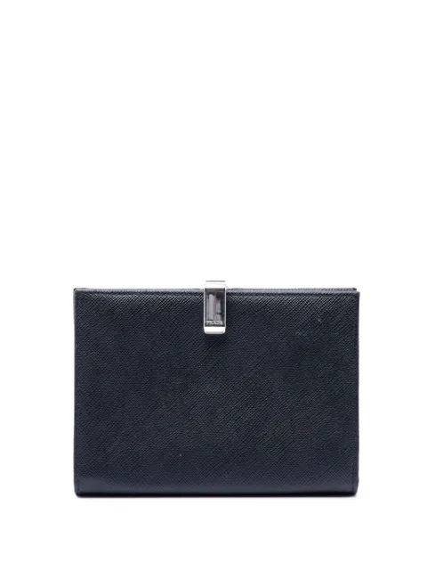 Prada Pre-Owned 2010-2026 Saffiano Bifold Wallet small wallets Black ONU0WXM3F1127Y44
