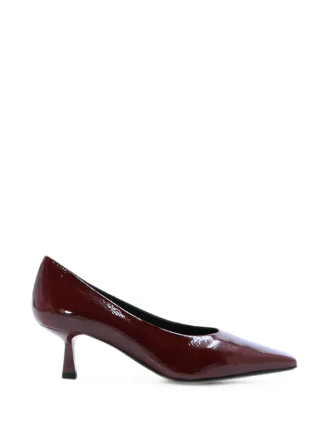 Notabene Emmy Low 50 patent square-toe pumps Red EMMY