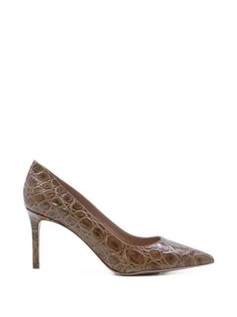 Notabene Carolina 70 croco-effect pointed-toe pumps Brown CAROLINA