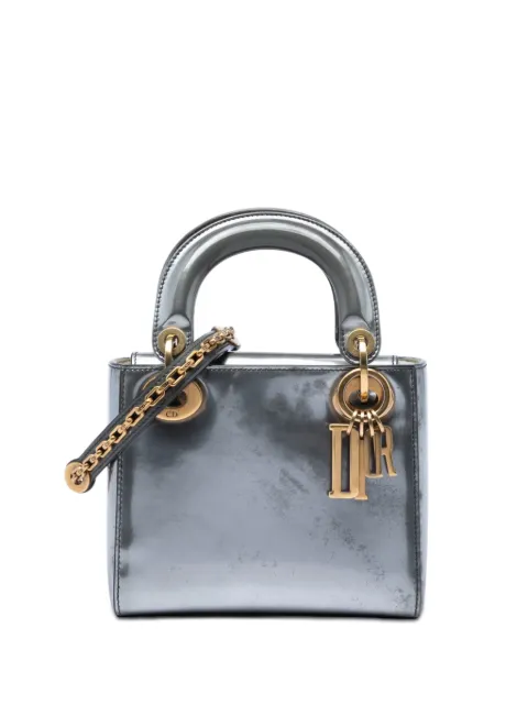 Christian Dior Pre-Owned 2018 Mini Metallic Patent Lady Dior satchel Silver 6K8OWDT3XKAI9MRG