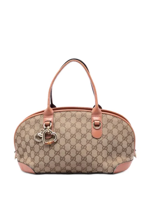 Gucci Pre-Owned 2016-2026 GG Canvas Heart Bit satchel Neutrals 6G4A42RJWQX4FSB9