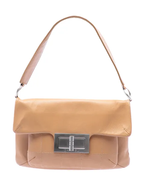 CHANEL Pre-Owned 2003-2004 Calfskin Square Stitched Mademoiselle shoulder bag Brown 5ZI69WC5HO0ADBJZ