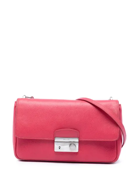Prada Pre-Owned 2010-2206 Saffiano Sound Lock crossbody bag Pink L3UPD5GO4V10JH96