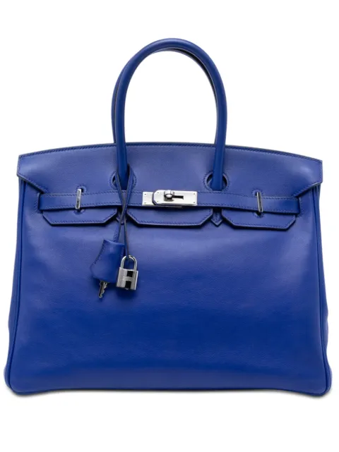 Hermès Pre-Owned 2011 Swift Birkin Retourne 35 handbag Blue 46YU32NNVMDBM5TE