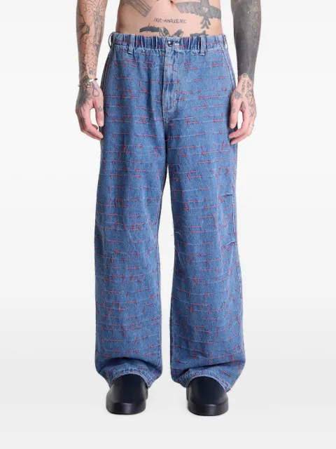 Pleasures Strokes parachute pants Blue P26SP005INDIGO