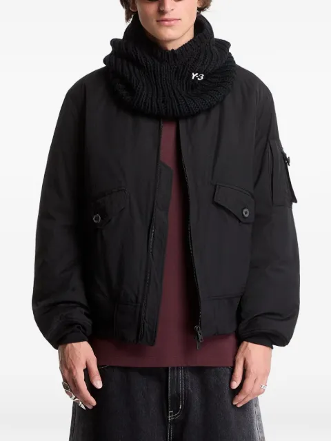 Y-3 pocket-detail zip-up bomber jacket Black KS1207