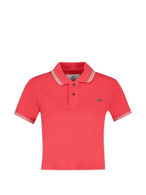 Vivienne Westwood Orb-embroidered short-sleeve polo shirt Red 1H010005J00AUH4