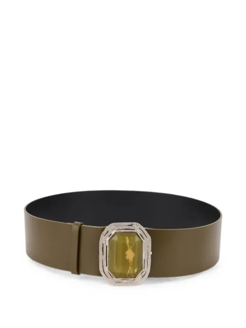 Alberta Ferretti buckle leather belt Green A30080194