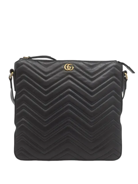 Gucci Pre-Owned 2016-2026 GG Marmont Matelasse Leather crossbody bag Black ZGLKPEZ3O4SDSS0X