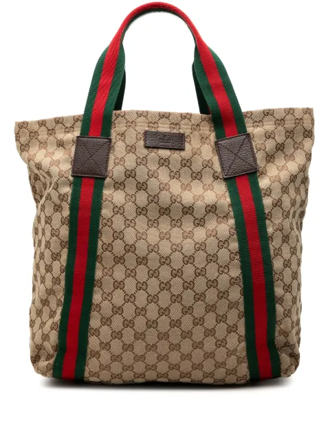 Gucci Pre-Owned 2000-2015 GG Canvas Web tote bag Neutrals 10N9FM9SCXSEGNZ4