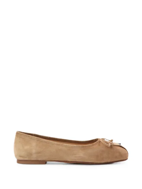 Notabene bow-detail square-toe ballet flats Brown SERENA