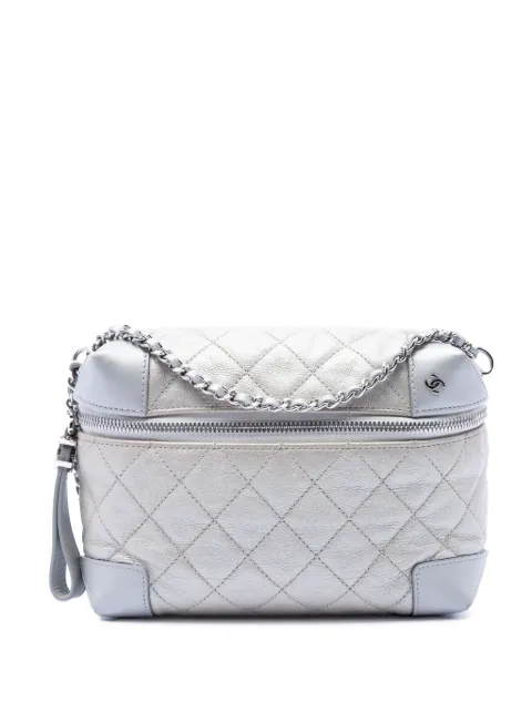 CHANEL Pre-Owned 2016-2017 CC Quilted Metallic Calfskin Street Allure Camera Bag crossbody bag Silver WNOR93TU4ADD7IM4