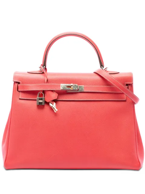 Hermès Pre-Owned 2011-2013 Epsom Candy Kelly II Retourne 35 satchel Pink CS8GQCBTWBZI38BR