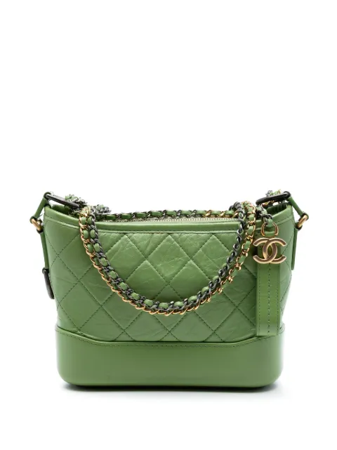 CHANEL Pre-Owned 2021-2026 Small Quilted Aged Calfskin Gabrielle Hobo crossbody bag Green TX8ONIB9GT9OXWXR