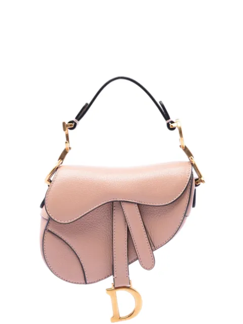 Christian Dior Pre-Owned 2021 Micro Goatskin Saddle Bag satchel Brown 8JE3VGOR3ANWJ12P