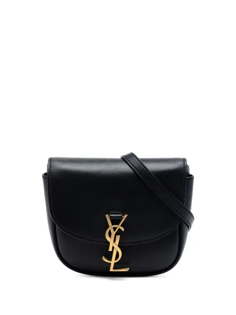 Saint Laurent Pre-Owned 2021 Small Leather Monogram Kaia crossbody bag Black 7UYFRQH32JT0V4NY