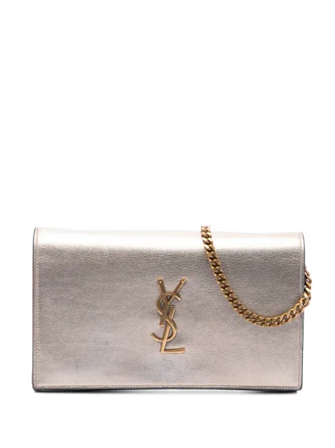 Saint Laurent Pre-Owned 2018 Medium Metallic Calfskin Monogram Kate crossbody bag Pink ODT7NOEFVNLWKCYY