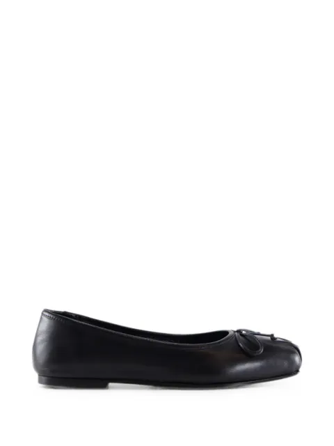 Notabene Serena bow-detail square-toe ballet flats Black SERENA