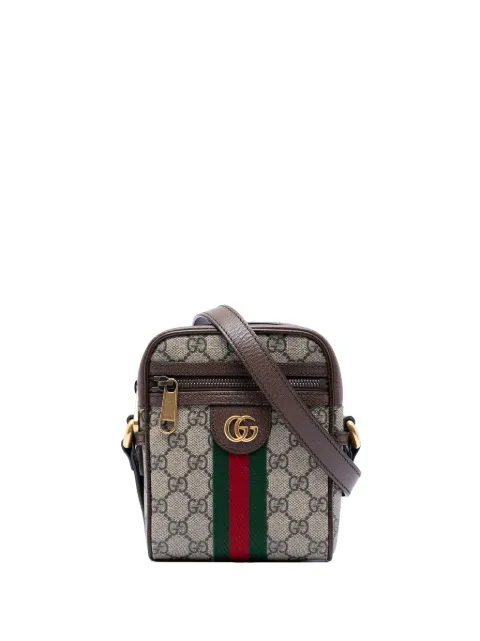 Gucci Pre-Owned 2016-2026 Mini GG Supreme Web Ophidia crossbody bag Neutrals M8AUA3HYWW8Z9XQZ