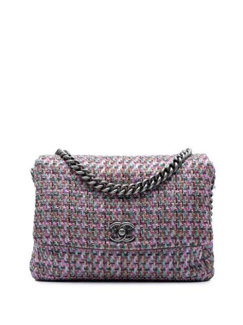 CHANEL Pre-Owned 2015-2016 CC Multicolor Tweed Flap crossbody bag Purple KZ3CJ3GPNK03AHOR