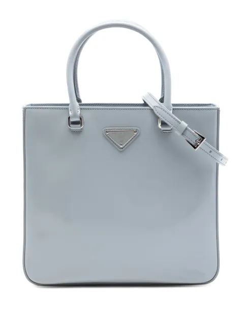 Prada Pre-Owned 2013-2026 Medium Spazzolato Leather satchel Blue KNPQFHIO3MLVJMUI