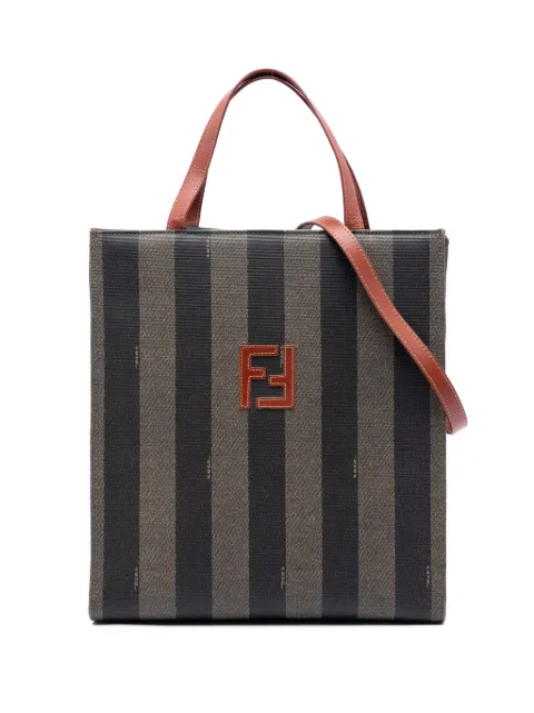 Fendi Pre-Owned 20th Century Pequin Coated Canvas FF Convertible backpack Brown 4BXDDJK6E2ONC950