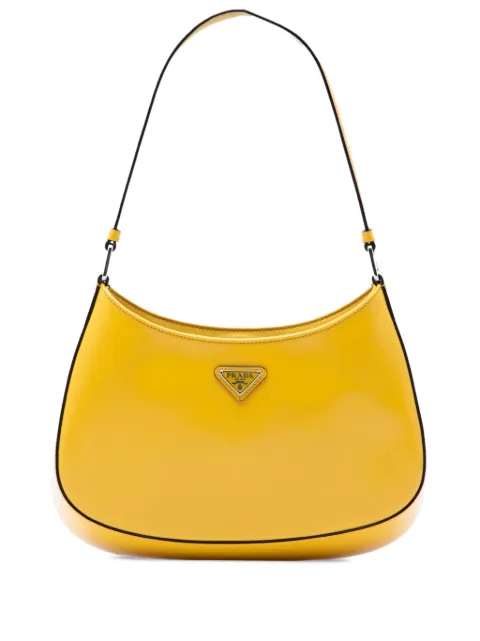 Prada Pre-Owned 2000-2013 Brushed Leather Cleo shoulder bag Yellow 46L13Z8U1EIVDFJ9