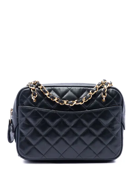 CHANEL Pre-Owned 1989-1991 Mini CC Quilted Lambskin Pocket Chain Camera Bag crossbody bag Black 0S0Q1TWCOA5RK84O