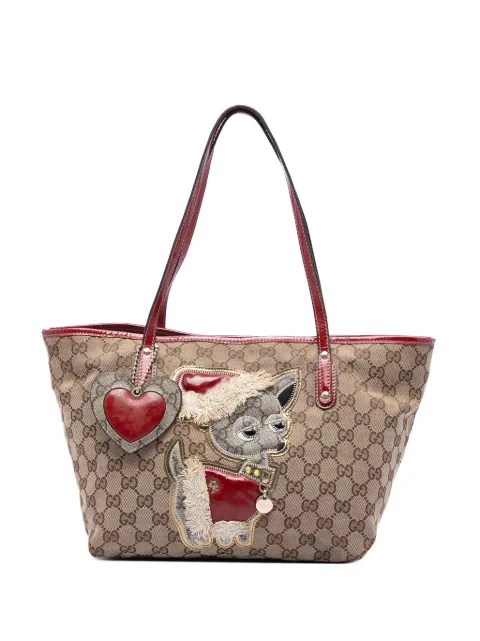 Gucci Pre-Owned 2016-2026 Small GG Canvas Brando Guccioli Holiday Chihuahua tote bag Neutrals 06FHYB7241TAB7BY