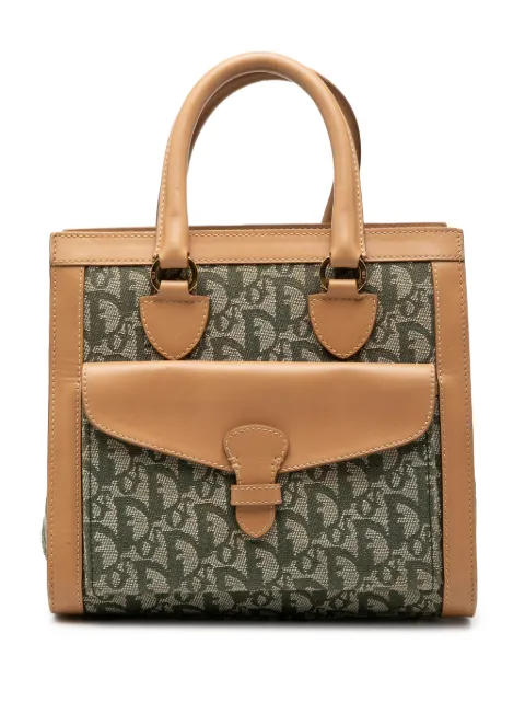 Christian Dior Pre-Owned 2002 Diorissimo Trotter Canvas Pocket tote bag Green OLR0H22ERR3JDD2N