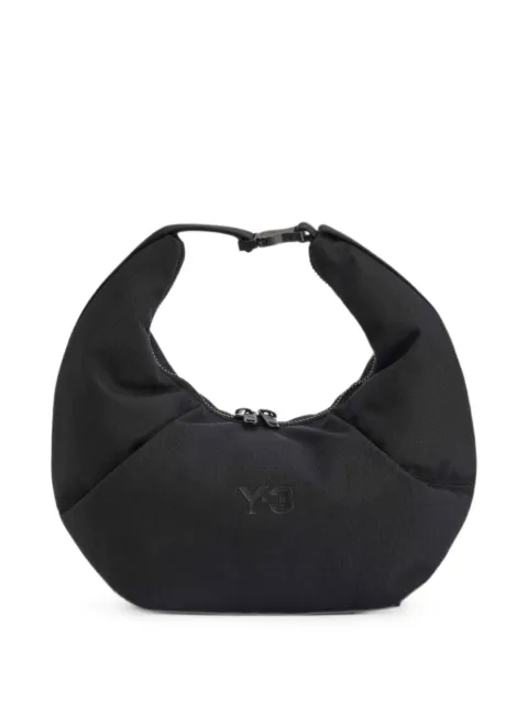Y-3 Crescent logo-print padded tote bag Black KS8105