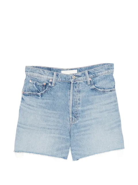 MOTHER frayed-edge denim shorts Neutrals 42681085