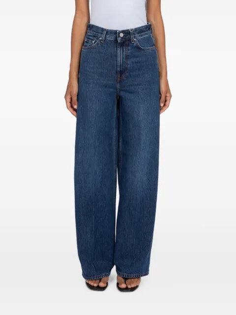 TOTEME pleated wide-leg jeans Blue 242WRB2426FB004506730