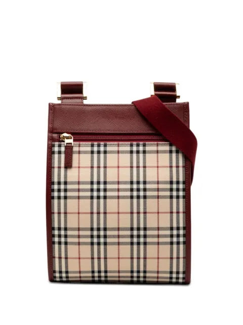 Burberry Pre-Owned 2000-2017 House Check Canvas crossbody bag Red U5SU79ZJCQ1EP7SR