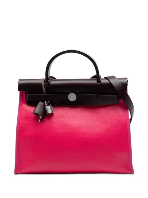 Hermès Pre-Owned 2021 Toile H Berline Herbag Zip 31 satchel Pink 30LS9Q10XCM3NA2J