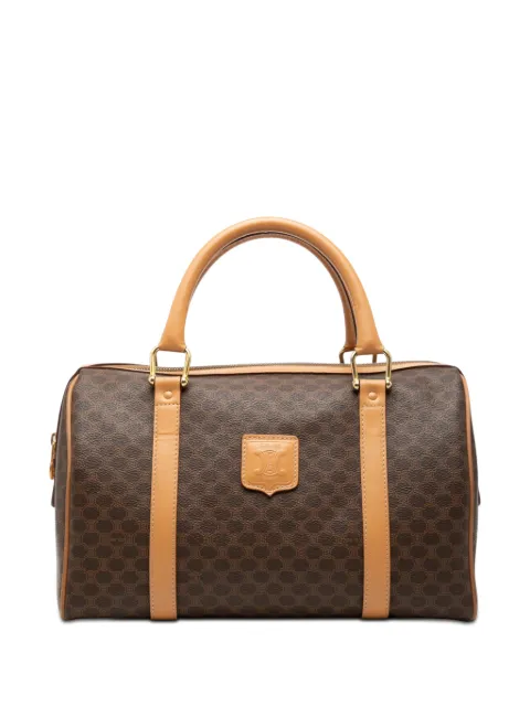 Celine Pre-Owned 2013 Macadam Coated Canvas boston bag Brown YVEB3CCC7T65O1W3