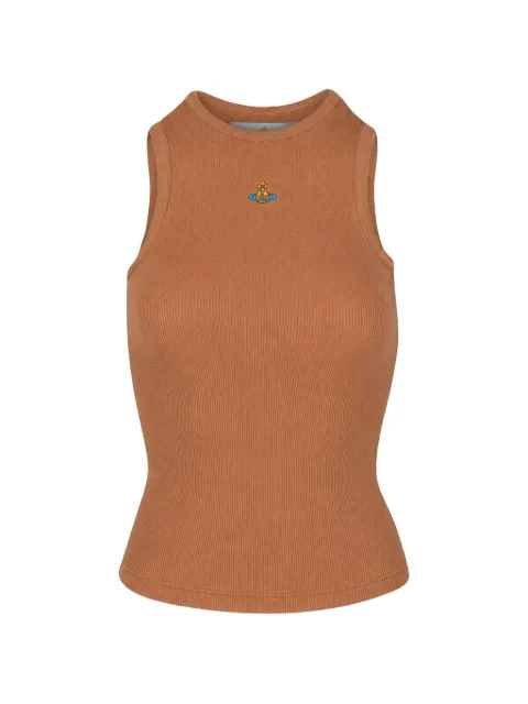 Vivienne Westwood 90s Orb-embroidered vest Orange 3G01003ZJ00BO