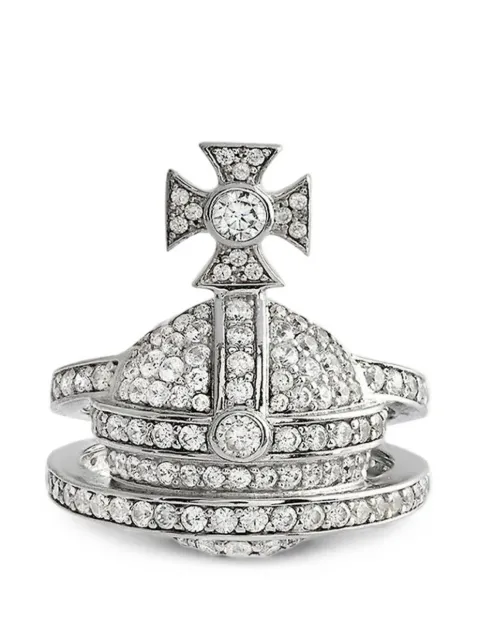 Vivienne Westwood Orb crystal-embellished ring Silver 6404001401P102IM