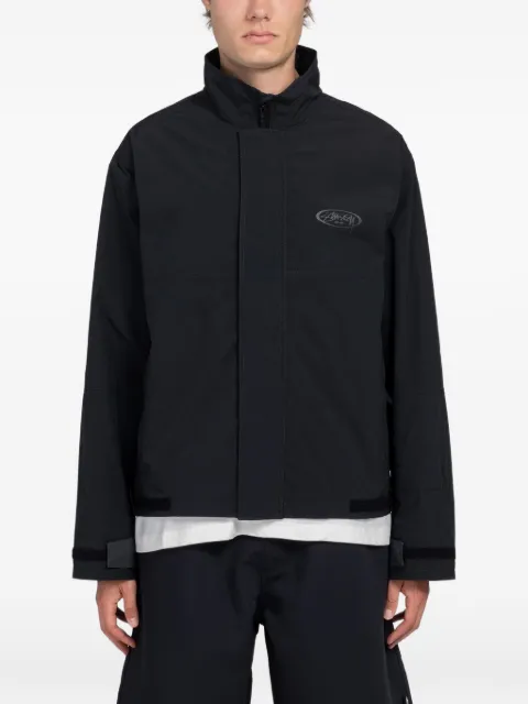 Stüssy MX logo-print high-neck jacket Black 115935BLAC