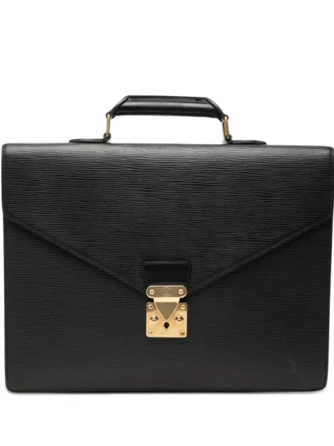 Louis Vuitton Pre-Owned 2002 Epi Serviette Conseiller business bag Black UETGJAC6SR8WDSK2