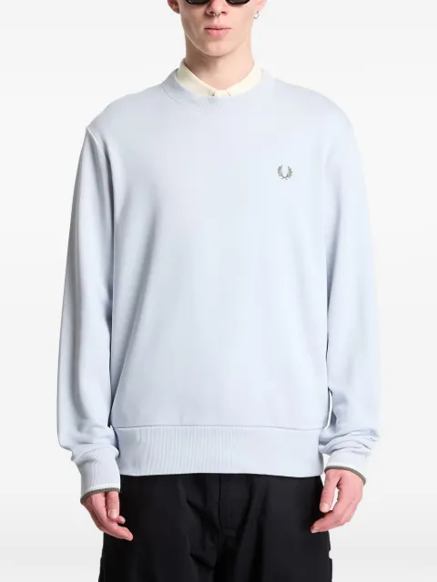 Fred Perry logo-embroidered crew-neck sweatshirt Blue M753580B