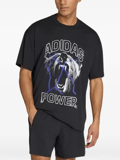 adidas graphic-print T-shirt Black KQ9854